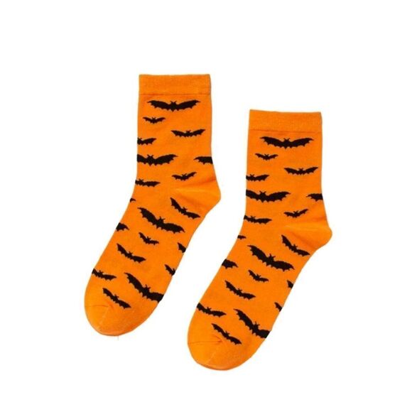 Bat  Print Halloween Socks - Picture 1 of 3